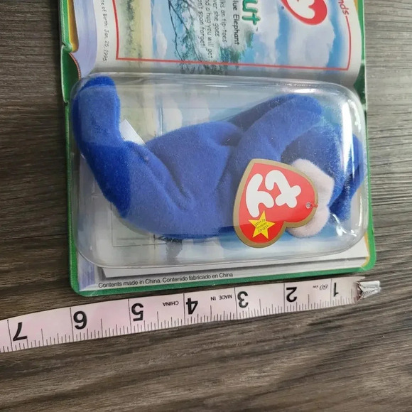 Peanut The Royal Blue Elephant Legend TY Beanie Baby Plush McDonalds Vintage NEW - Picture 5 of 8